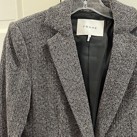 Frame herringbone blazer grey and black - Picture 4 of 7
